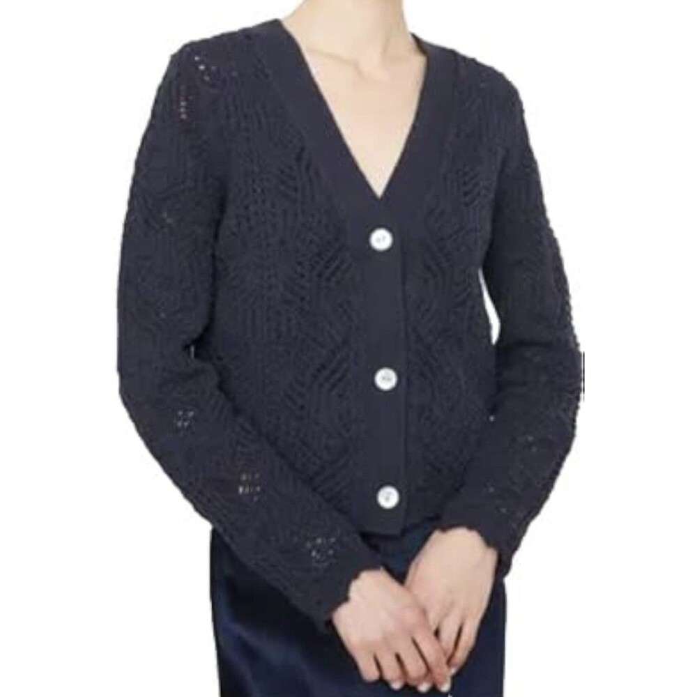 Vince Womens Cashmere Cardigan Sweater Size XL Button Cozy Fall Winter cottage
